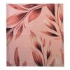 Textil szalvéta - 40x40cm / Rózsaszín levél mintás