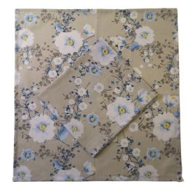 Szürke-kek virág mintás Textil szalveta