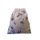 Textil zsák 30x30 cm / Fehér alapon Kék-szürke virág minta