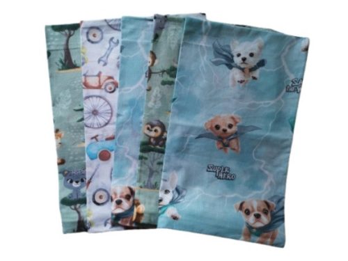 Kispárna huzat 5db /  csomag I. Osztályú autós-cuki állat mintás