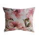 Pamut kispárna huzat 40x50 cm fehér alapon rózsaszín virág mintás