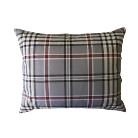 Pamut kispárna huzat  szürke csíkos mintás 40x50cm