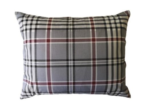 Pamut kispárna huzat  szürke csíkos mintás 40x50cm