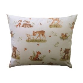 Pamut kispárna huzat fehér alapon kedves eredi állatok