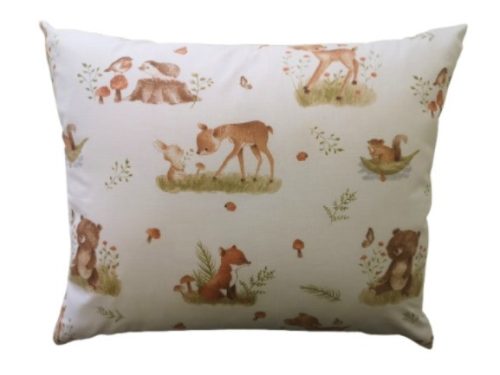 Pamut kispárna huzat fehér alapon kedves eredi állatok