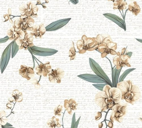 3 részes pamut ágynemű huzat szett - 140X200 cm /  orchidea mintás