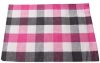 100% pamut pink  -szürke kockás konyharuha - 50x70 cm