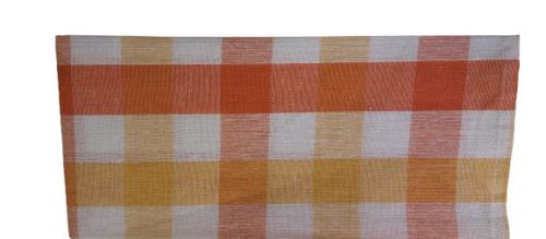 100% pamut konyharuha narancssárga kockás - 50x70 cm