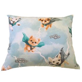 Pamut kispárna huzat - 40x50 cm / Super HEro kutyus mintás