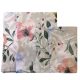 4 db-os pamut párnahuzat szett / fehér alapon színes virág mintás