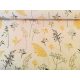 Pamutvászon textil - 160 cm / bézs alapon mező virágai