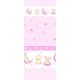 Pamutvászon textil - 160 cm / rózsaszín csillag bordűrös sweet maci - holdas