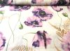 Pamutvászon textil - 160 cm / lila pipacs virág mintás