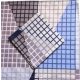 Kockás textil szalvéta 30x30 cm – kék - szürke mintás