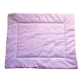   Lapos ovis kispárna -38x48 cm / rózsaszín alapon fehér pöttyös