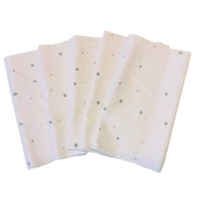   Fehér alapon szürke pöttyös pamutvászon anyagmaradék csomag