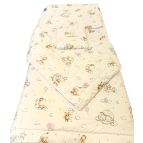 Óvodai ágynemű garnitúra csomag - 3 részes / állatok a holdon mintás