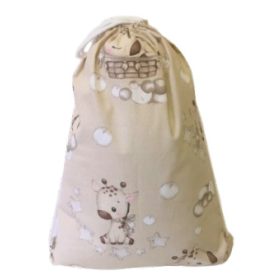 30x40 cm ovis tornazsák - bézs zsiráfbébi mintás