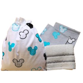 Tisztasági csomag 4 db-os  /  Kék egérfej mintás