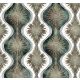 160 cm széles pamutvászon textil / sötétzöld kaleidoszkóp 