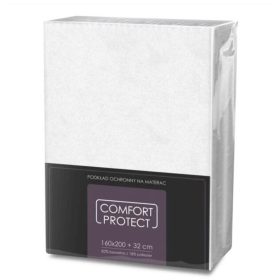 Fehér gumis frottír lepedő - 160x200 cm + 32 cm