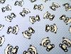 Pamutvászon textil - 160 cm / panda maci kék pöttyös