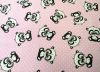 Pamutvászon textil - 160 cm / panda maci  rózsaszín pöttyös alapon