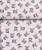 Pamutvászon textil - 160 cm / panda maci  rózsaszín pöttyös alapon