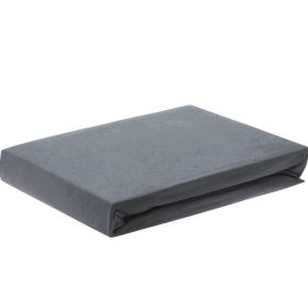   Grafitszürke gumis pamut jersey lepedő - egyszemélyes ágyra - 90x200 + 25 cm