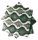 Pamut borítású székpárna - ülőpárna 35x35x2  cm / Sötétzöld kaleidoszkóp mintával
