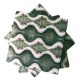 Pamut borítású székpárna - ülőpárna 35x35x2  cm / Sötétzöld kaleidoszkóp mintával