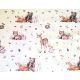 240 cm széles pamutvászon textil - erdei állatok mintás
