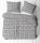 3 részes pamut ágynemű huzat szett - 140x200 cm / szürke kockás