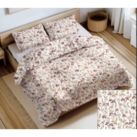   3 részes pamut ágynemű huzat szett - 140X200 cm / Írisz virág mintás