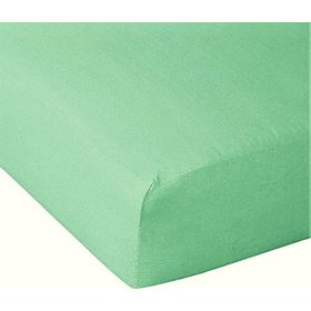 Zsályazöld pamutvászon gumis lepedő - 180x200 cm