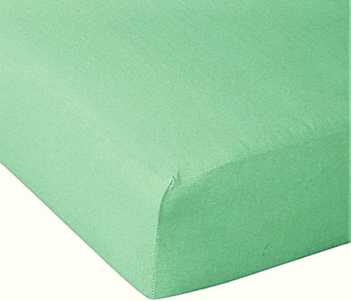 Zsályazöld pamutvászon gumis lepedő - 180x200 cm