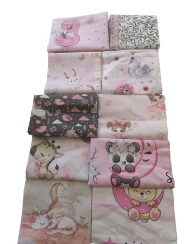 Pamut kreatív patchwork csomag lányos minta - 1 kg 