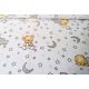 Pamutvászon textil - 160 cm / fehér alapon alvó maci mintás