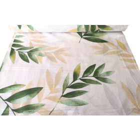 240 cm széles pamutvászon textil - nagy levél mintás