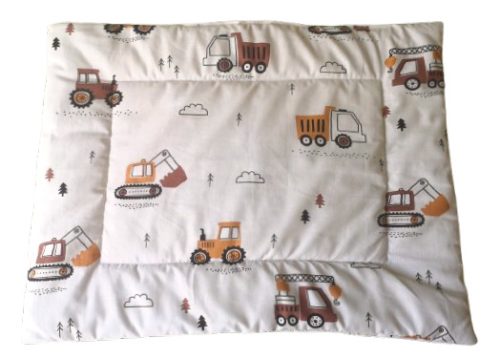 Pamut lapos ovis kispárna - 40x50 cm / bézs - barna munkagépes