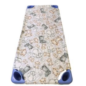   Vízhatlan gumifüles gyermek mintás lepedő pamut - pul anyagból / szafari kölyök bézs