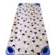Vízhatlan PUR gumifüles gyermek lepedő  - 55 x 130 cm / szürke alapon rózsaszín masnis egérfej