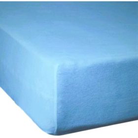   Gumis lepedő pamutvászon alapanyagból 160x200 cm - pasztellkék