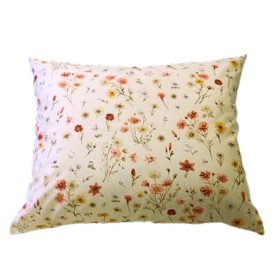 Pamut kispárna huzat - 40x50 cm / krém színű alapon virágos