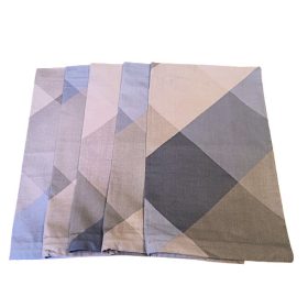   Kispárna huzat csomag II. osztályú - 5 db - os / kék - szürke kockás szett