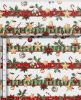 Fehér alapon karácsonyi girland mintás pamutvászon textil - 160 cm 