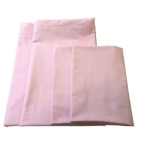   Pamut 2 nagypárna + 2 kispárna párnahuzat szett  / Egyszínű rózsaszín