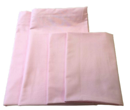 Pamut 2 nagypárna + 2 kispárna párnahuzat szett  / Egyszínű rózsaszín