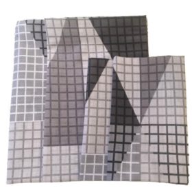 4 db-os pamut párnahuzat szett ( 2 nagypárna + 2 kispárna ) - szürke kockás