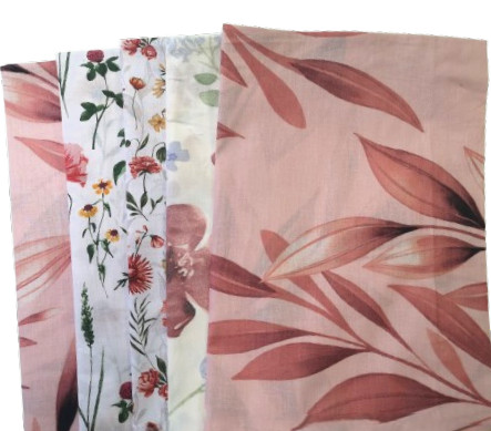 Pamut kispárna huzat csomag - 5 db - os / virágos - leveles szett